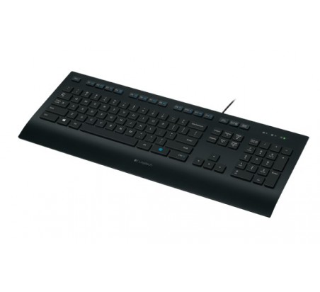 Logitech corded keyboard k280e black usb обзор